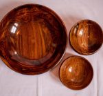 Handmade Wooden Bowls and Plates 7 Pieces Set - Image 3