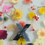 Handmade Resin Initial Keychain: Emerald Green and Gold Leaf - Image 8