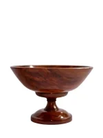 Wooden Bowl with Stand : Elegant Kitchen & Dining Decor - Image 2