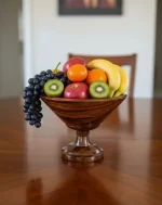 Handmade Walnut Wood Bowl: Rustic Dining & Home Decor - Image 2