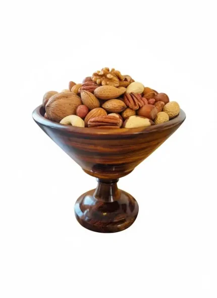 Handmade Walnut Wood Bowl: Rustic Dining & Home Decor