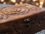 Hand Carved Wooden Jewelry Box | Floral Mandala Storage Chest, Vintage Style Keepsake - Image 6