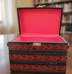3 Layer Vintage Wooden Jewellery Box Large Decorative Jewellery Storage - Image 3