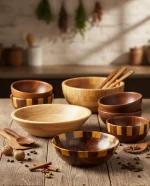 Handmade Wooden Bowl for Soup, Fruits & Salad | Rustic Kitchen and Dining Gift - Image 6
