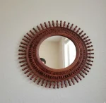 Handcrafted Wooden Framed Wall Mirror | Rustic Home Decor - Image 5