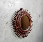 Handcrafted Wooden Framed Wall Mirror | Rustic Home Decor - Image 3