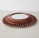 Handcrafted Wooden Framed Wall Mirror | Rustic Home Decor - Image 4