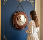 Handcrafted Wooden Framed Wall Mirror | Rustic Home Decor