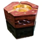 Handmade Wooden Ashtray – Rustic Wood Smoking Tray - Image 3
