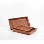 Wooden Handmade Tray Set of 3 – Rustic Serving & Decorative Trays, Natural Wood Home Decor - Image 5