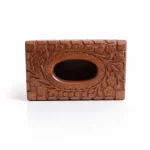 Handmade Wooden Tissue Box Cover | Natural Wood Tissue Holder | Rustic Home Decor - Image 5