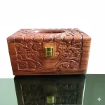 Handmade Wooden Tissue Box Cover | Natural Wood Tissue Holder | Rustic Home Decor - Image 2